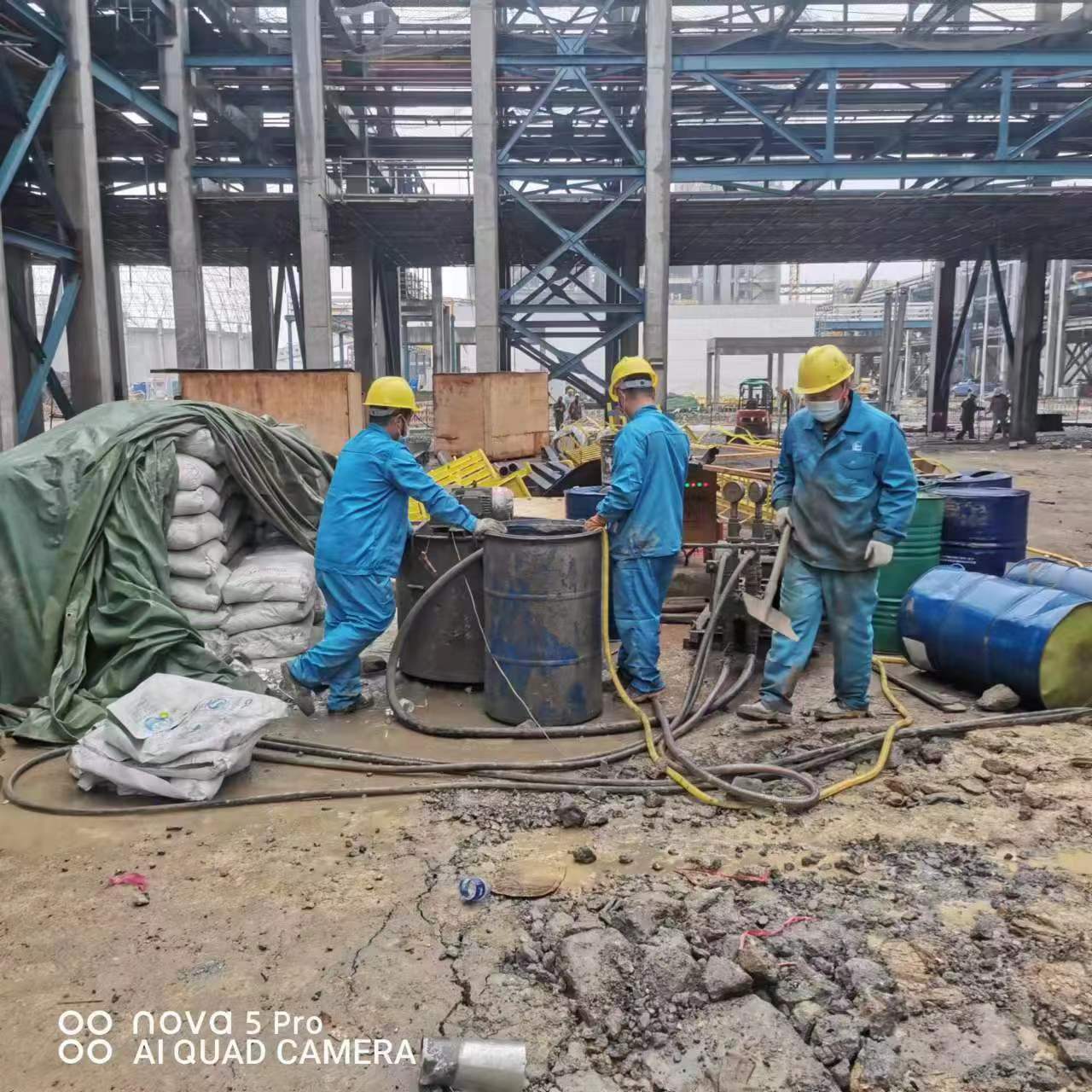 莘县设备基础下沉沉降注浆加固施工